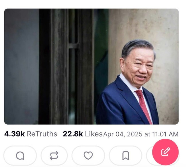 Tổng thống Hoa Kỳ thông báo về cuộc điện đàm với Tổng Bí thư Tô Lâm